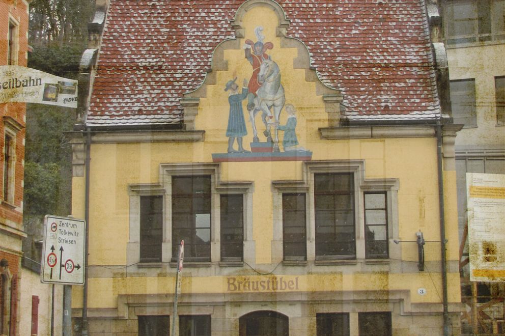 Ansicht der Fassade Braustübel Dresden am Körnerplatz